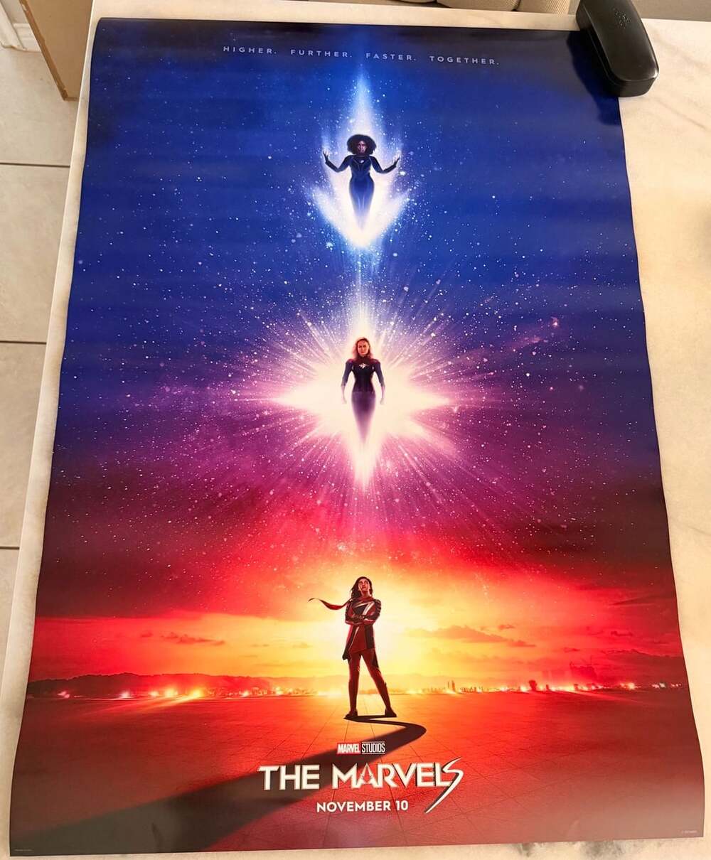 Marvel Studios The Marvels Movie Teaser Original Poster 27x40
